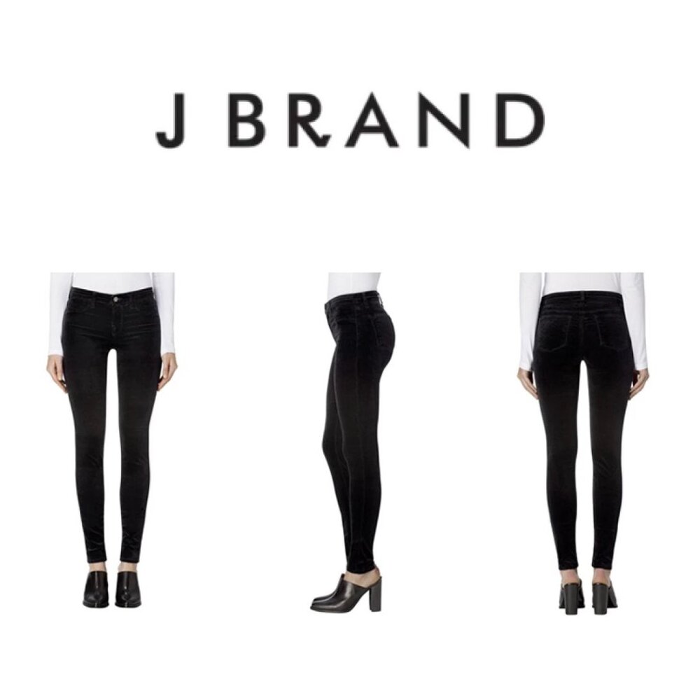 J brand Mid-Rise Super Skinny / Black Velvet
